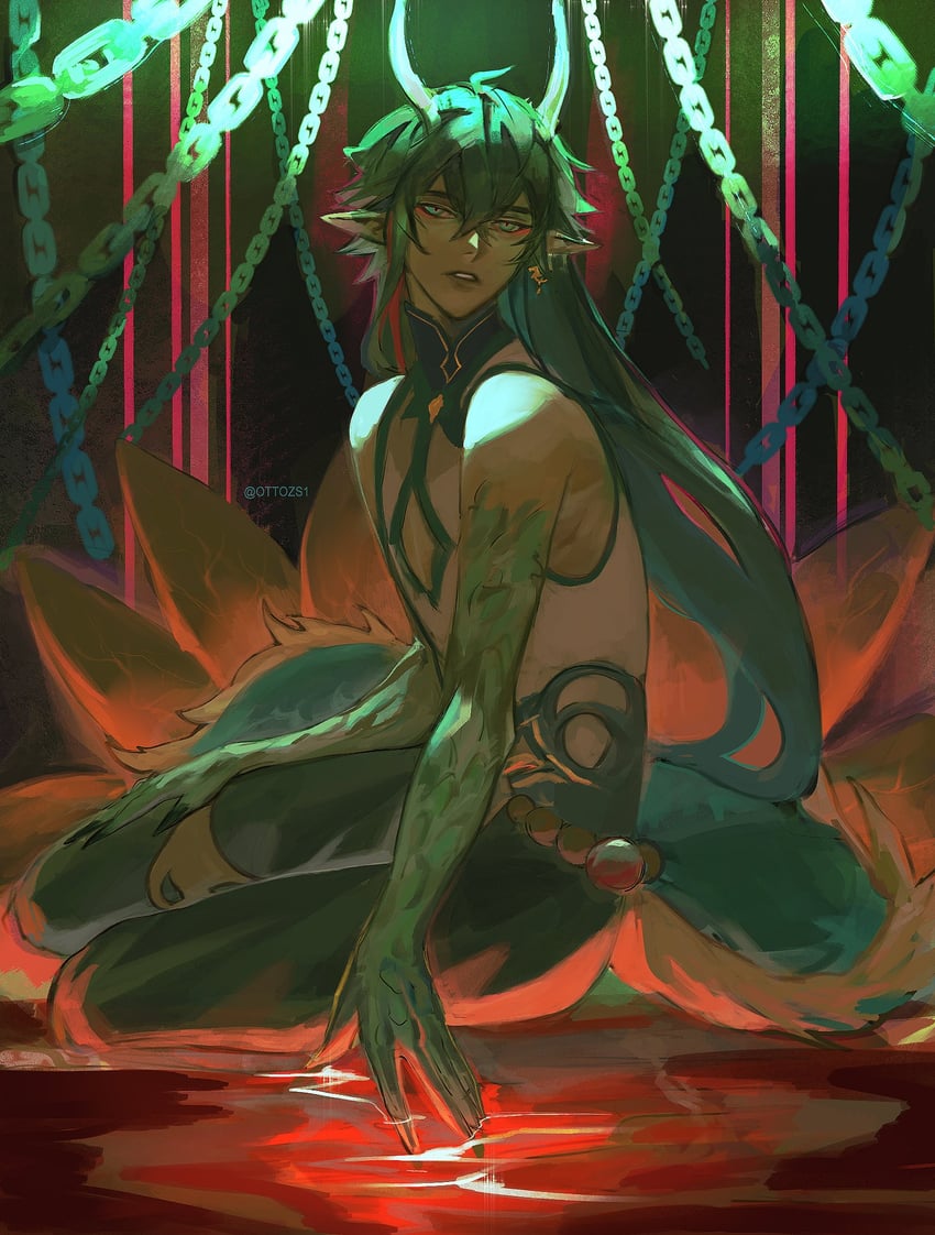 dan heng (honkai and 1 more) drawn by ottozs1