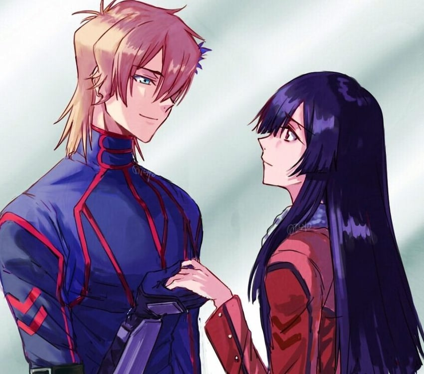 sumeragi sakuya and ash phoenix (code geass and 1 more) drawn by risyo