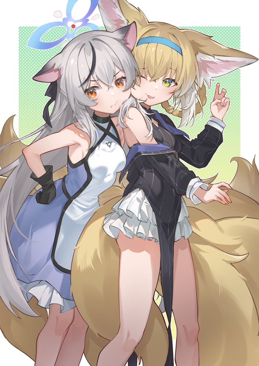 suzuran and kokona (blue archive and 1 more) drawn by arisia19