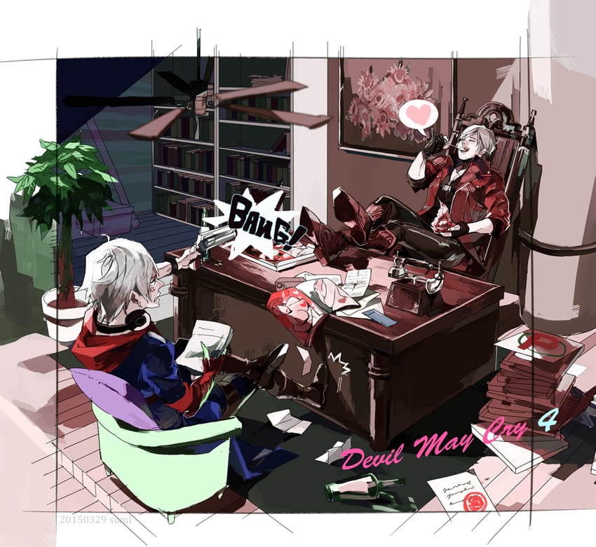 dante and nero (devil may cry and 1 more) drawn by sumi_(penon62)