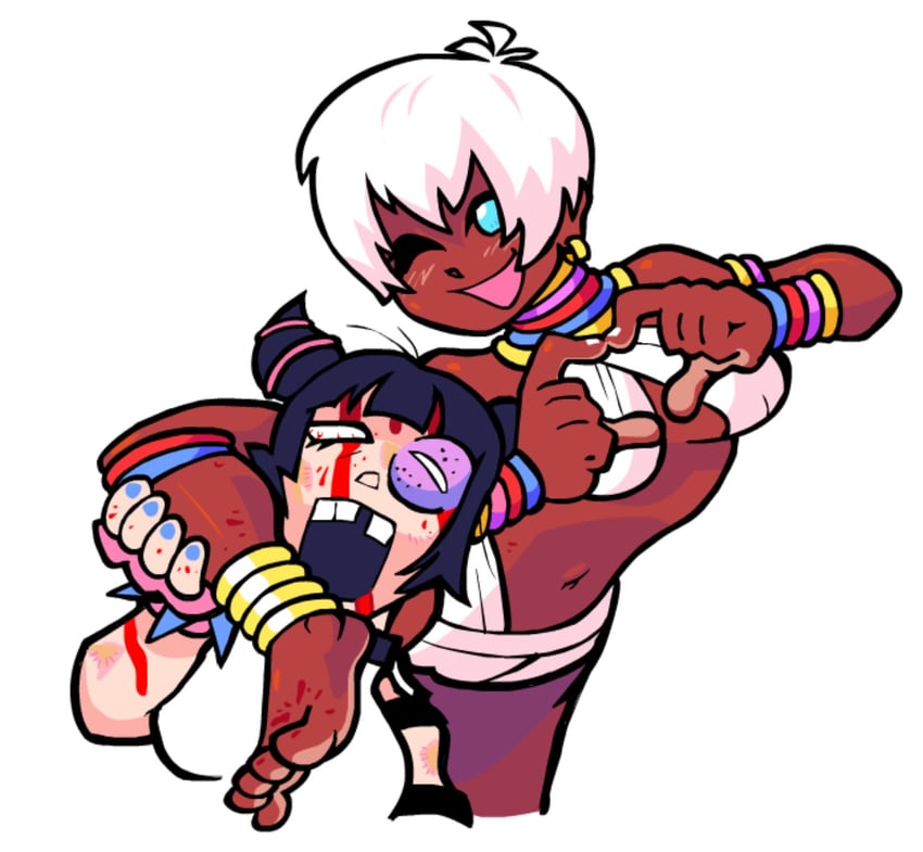 han juri and elena (street fighter and 1 more) drawn by phantomarcade3k