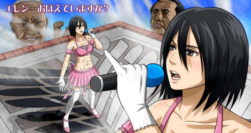 mikasa ackerman (shingeki no kyojin and 2 more) drawn by genya_(genya67)