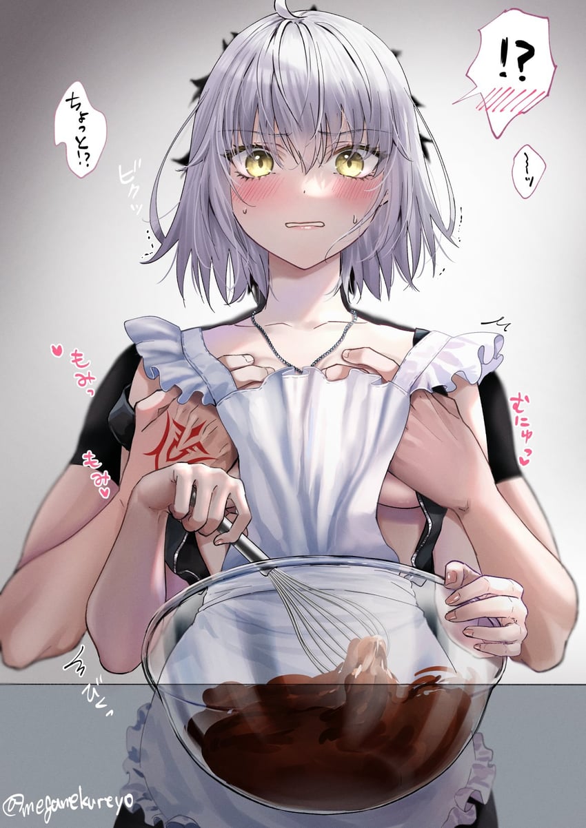 fujimaru ritsuka and jeanne d'arc alter (fate and 1 more) drawn by omizu_(omz)