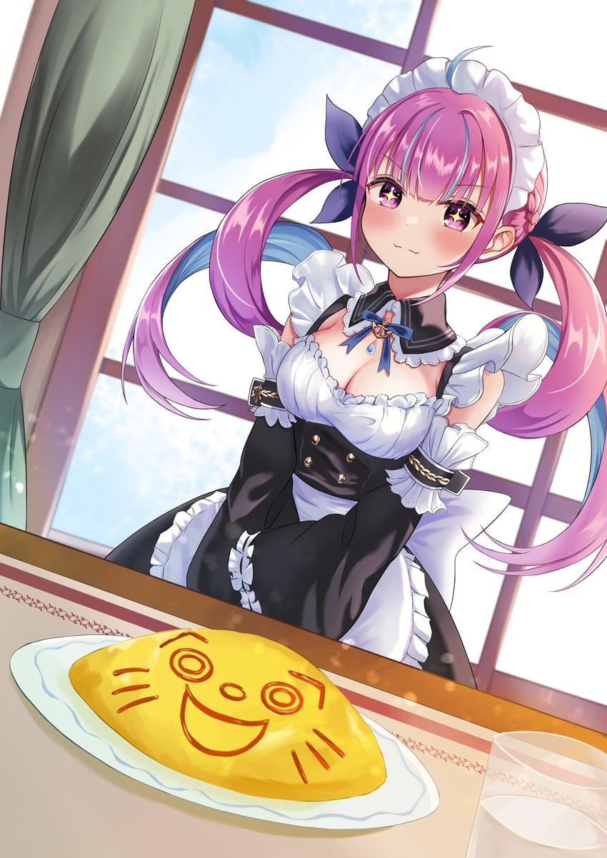minato aqua and neko (hololive and 1 more) drawn by chino0803