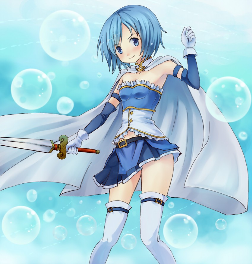 miki sayaka (mahou shoujo madoka magica) drawn by blue_door