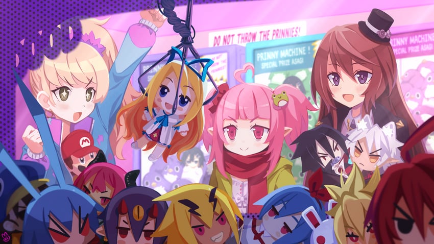 mario, prinny, flonne, laharl, pleinair, and 9 more (mario and 3 more) drawn by zmeinir