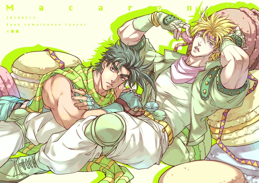 joseph joestar and caesar anthonio zeppeli (jojo no kimyou na bouken and 1 more) drawn by sashiyu