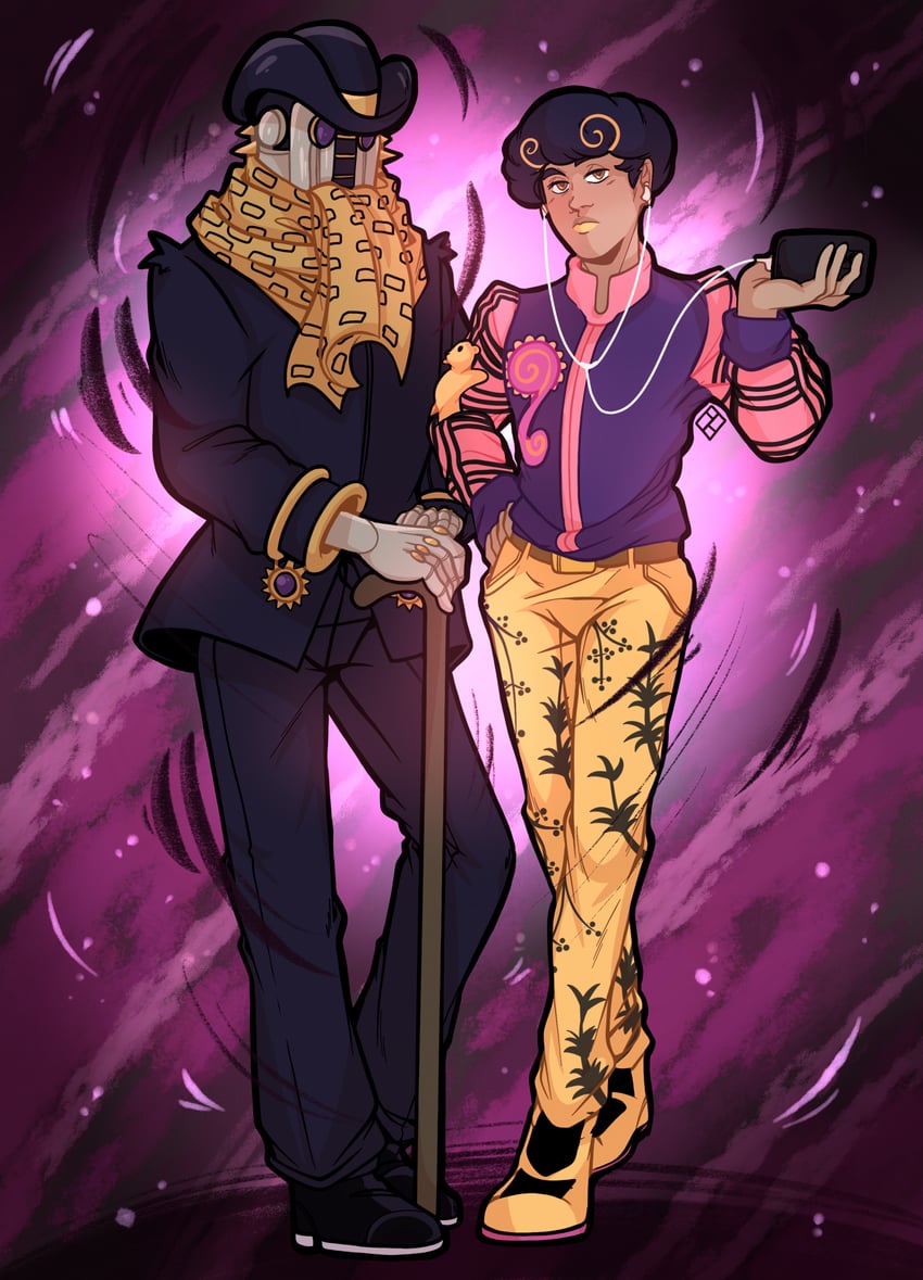 tooru and wonder of u (jojo no kimyou na bouken and 1 more) drawn by harald_horfager