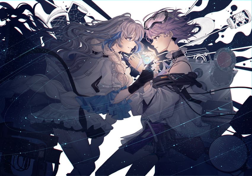 hubble and fresnel (girls' frontline and 1 more) drawn by rabb_horn