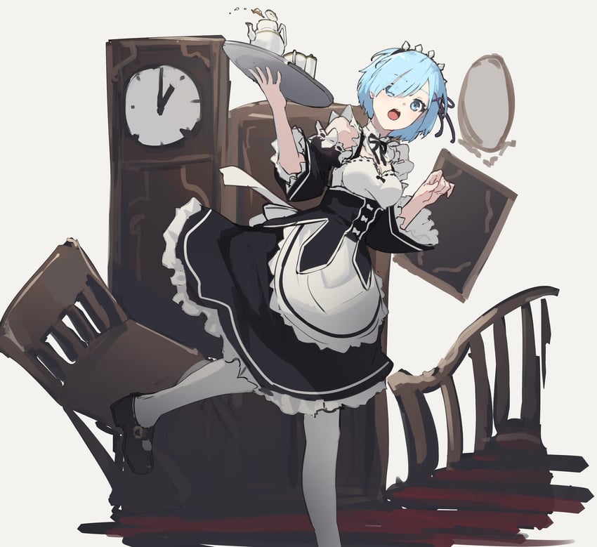 rem (re:zero kara hajimeru isekai seikatsu) drawn by nagishiro_mito