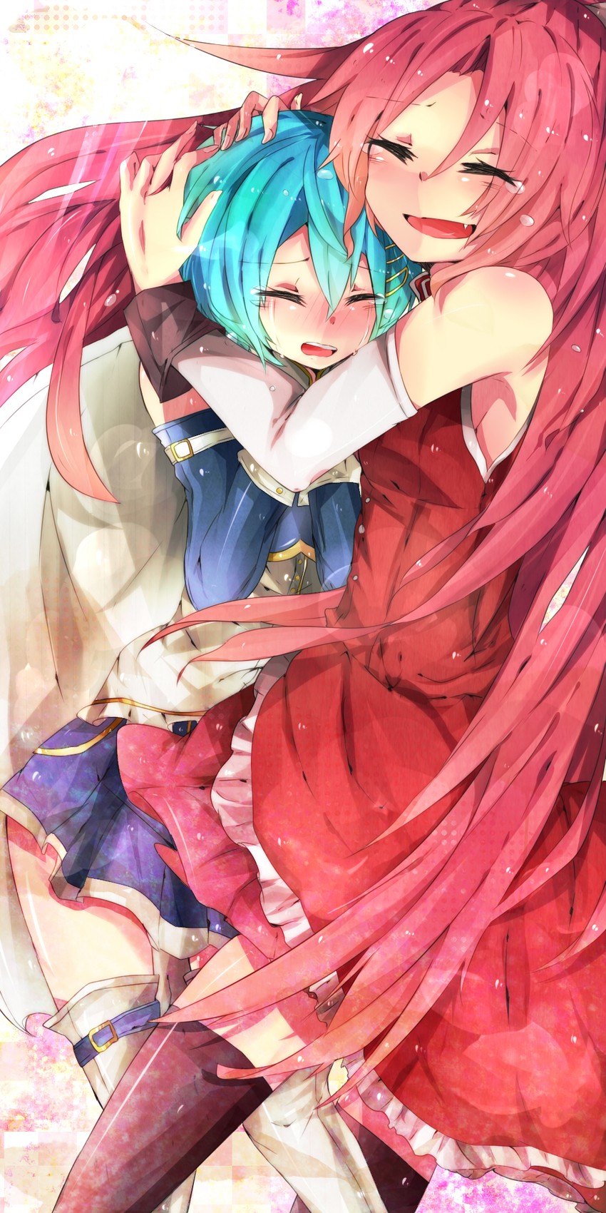 miki sayaka and sakura kyoko (mahou shoujo madoka magica) drawn by miton_(m5632)