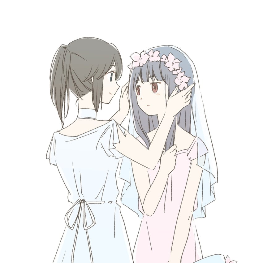 yoroizuka mizore and kasaki nozomi (hibike! euphonium and 1 more) drawn by 1kudamo1