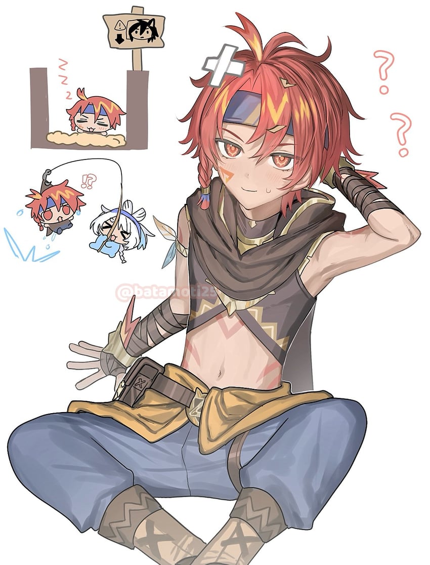 mualani, ororon, xbalanque, and mausau (genshin impact) drawn by batamoti25