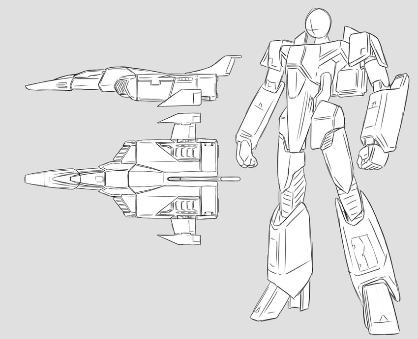 rx-78-2 gundam and core fighter (original and 3 more) drawn by niiyan