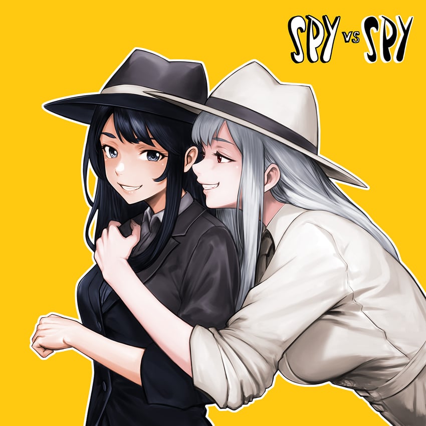 black spy and white spy (spy vs spy) drawn by minamoto80486