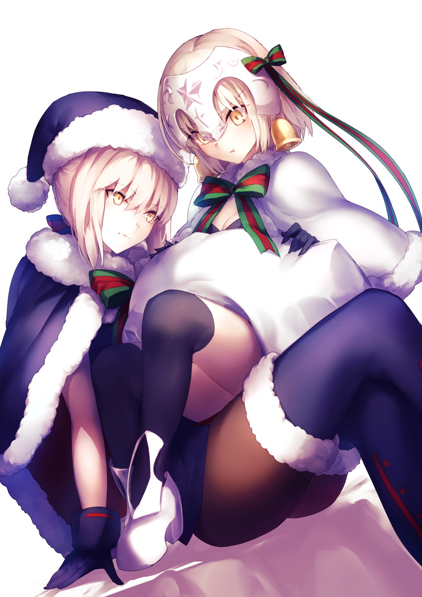 artoria pendragon, saber alter, jeanne d'arc alter santa lily, and santa alter (fate and 1 more) drawn by genyaky