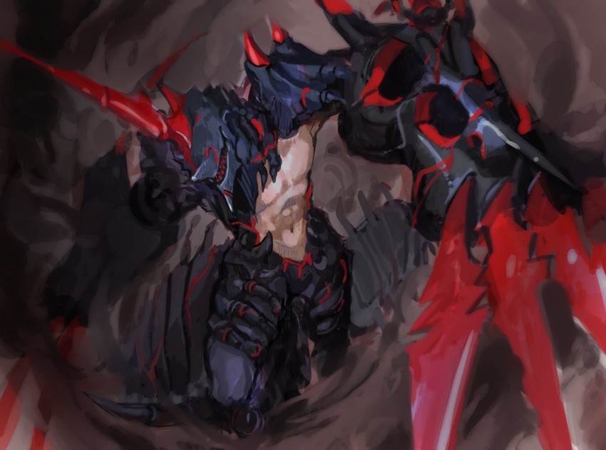 cu chulainn and cu chulainn alter (fate and 1 more) drawn by nishiki_areku