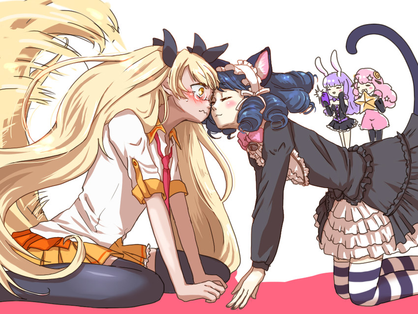 cyan, retoree, chuchu, and moa (show by rock!!) drawn by guriko_(pixiv229226)
