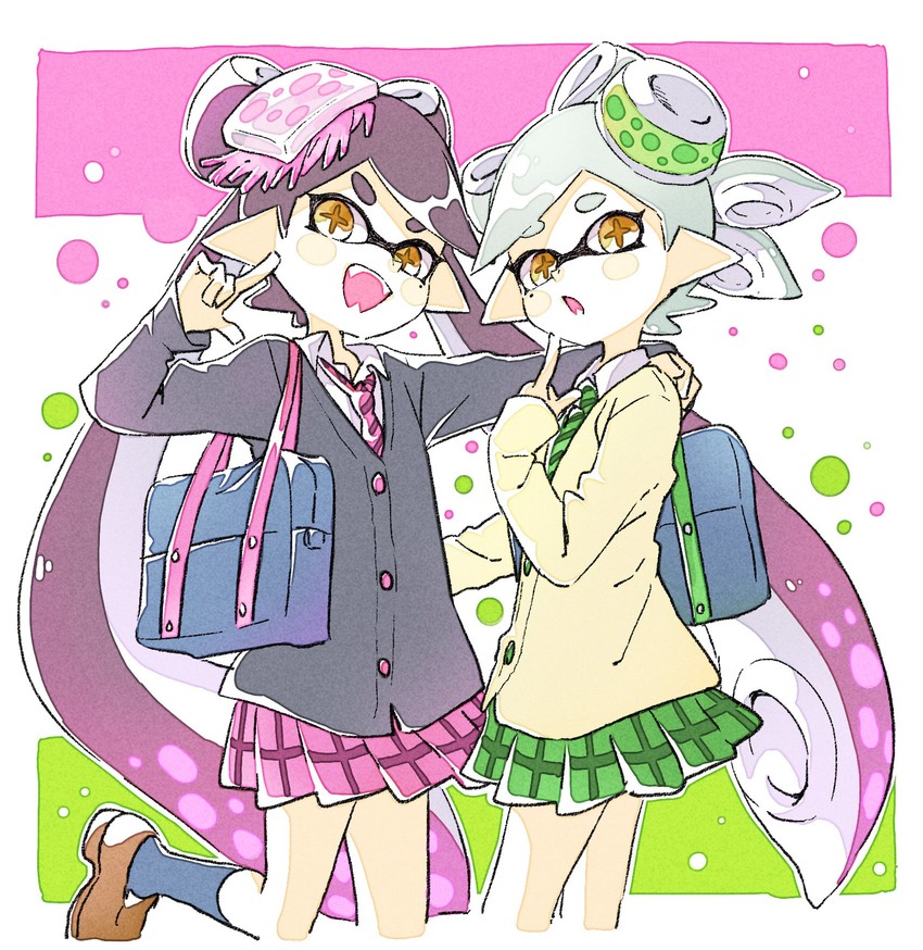callie and marie (splatoon and 1 more) drawn by sen_squid