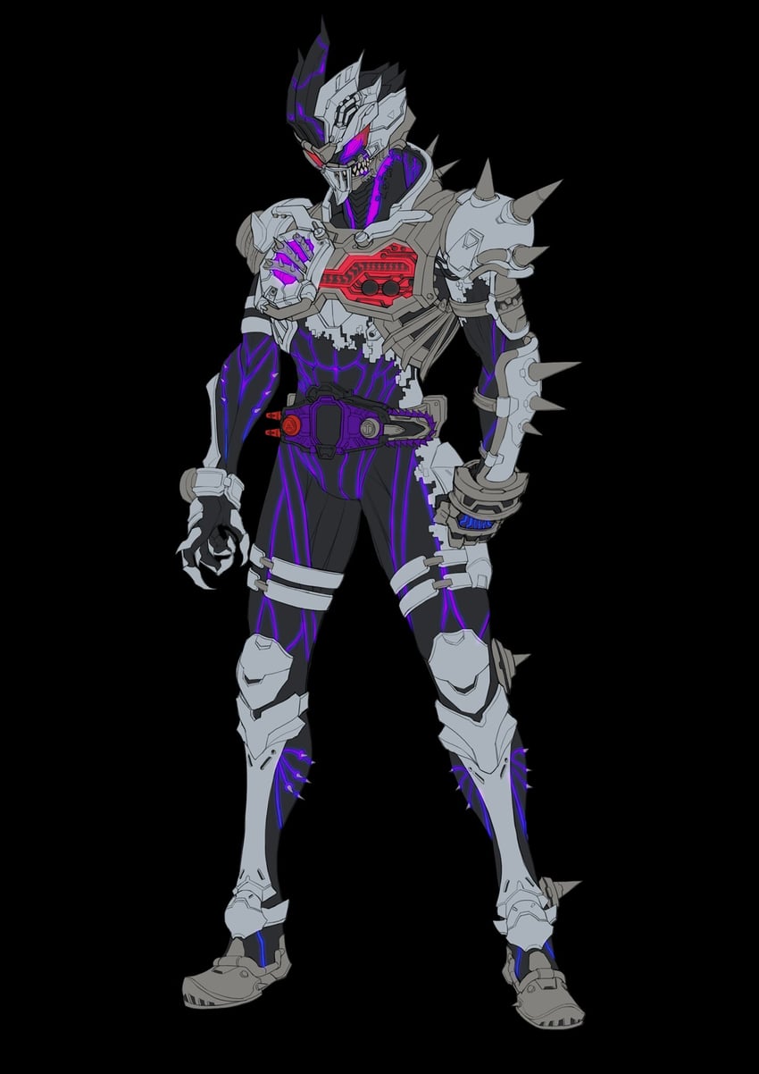 kamen rider genm and dangerous zombie level x (kamen rider and 1 more) drawn by catball1994