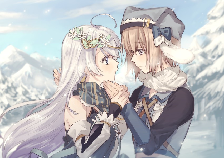 miura asahi and aoba chika (mahou shoujo madoka magica and 1 more) drawn by yukishiro_(hitsuji)