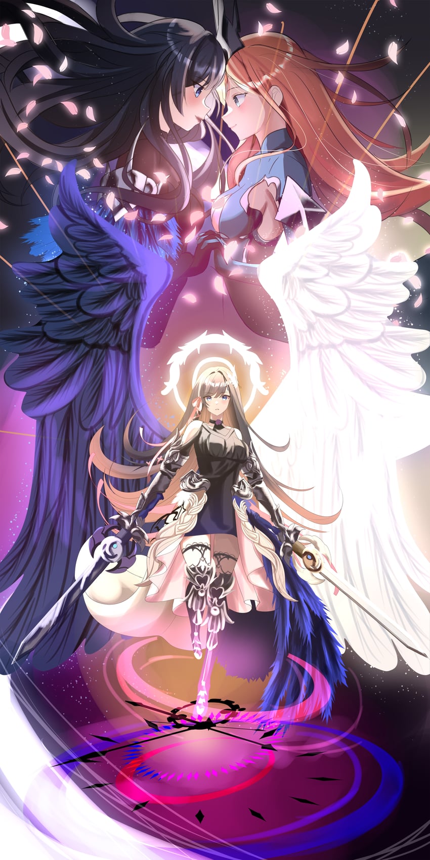ryne waters, gaia, mitron, and pandora (final fantasy and 1 more) drawn by mmomentliveart