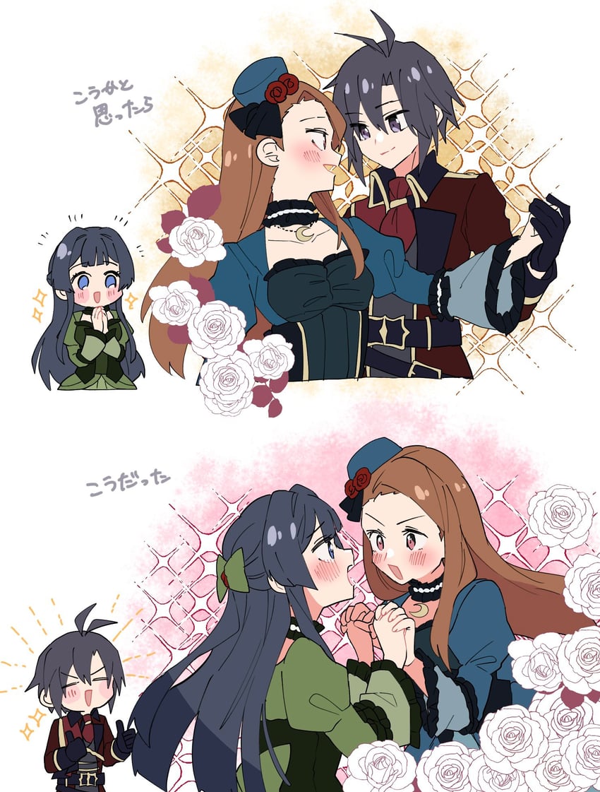 kikuchi makoto, minase iori, and mogami shizuka (idolmaster and 2 more) drawn by rurimomo_(ruripeach)