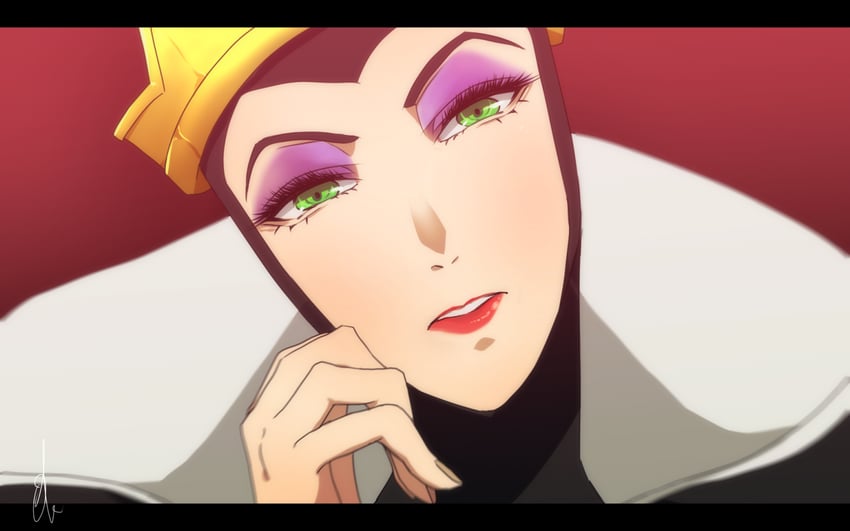 queen grimhilde (snow white and the seven dwarfs) drawn by okoge1138