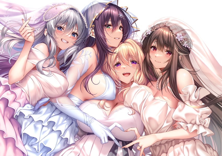 kurohime yuuhi, tsutamachi chitose, himiyama rei, and sara (amakano 2) drawn by piromizu
