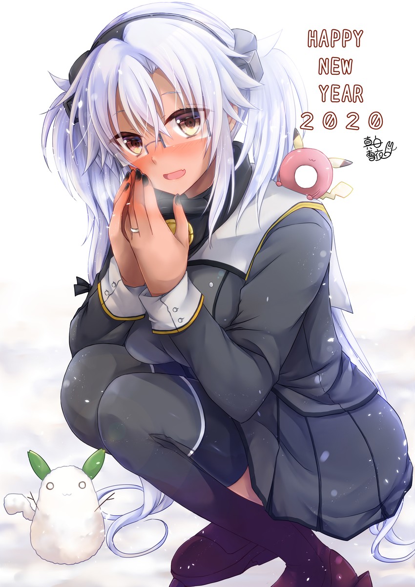 musashi, musashi kai ni, and enemy lifebuoy (kantai collection) drawn by mashiro_yukiya