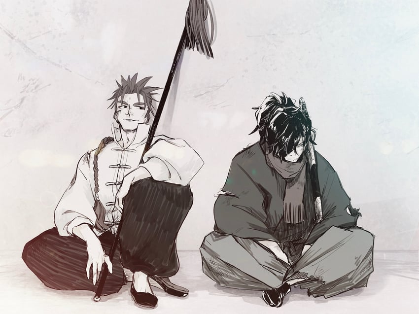 okada izou and li shuwen (fate and 1 more) drawn by pichoko