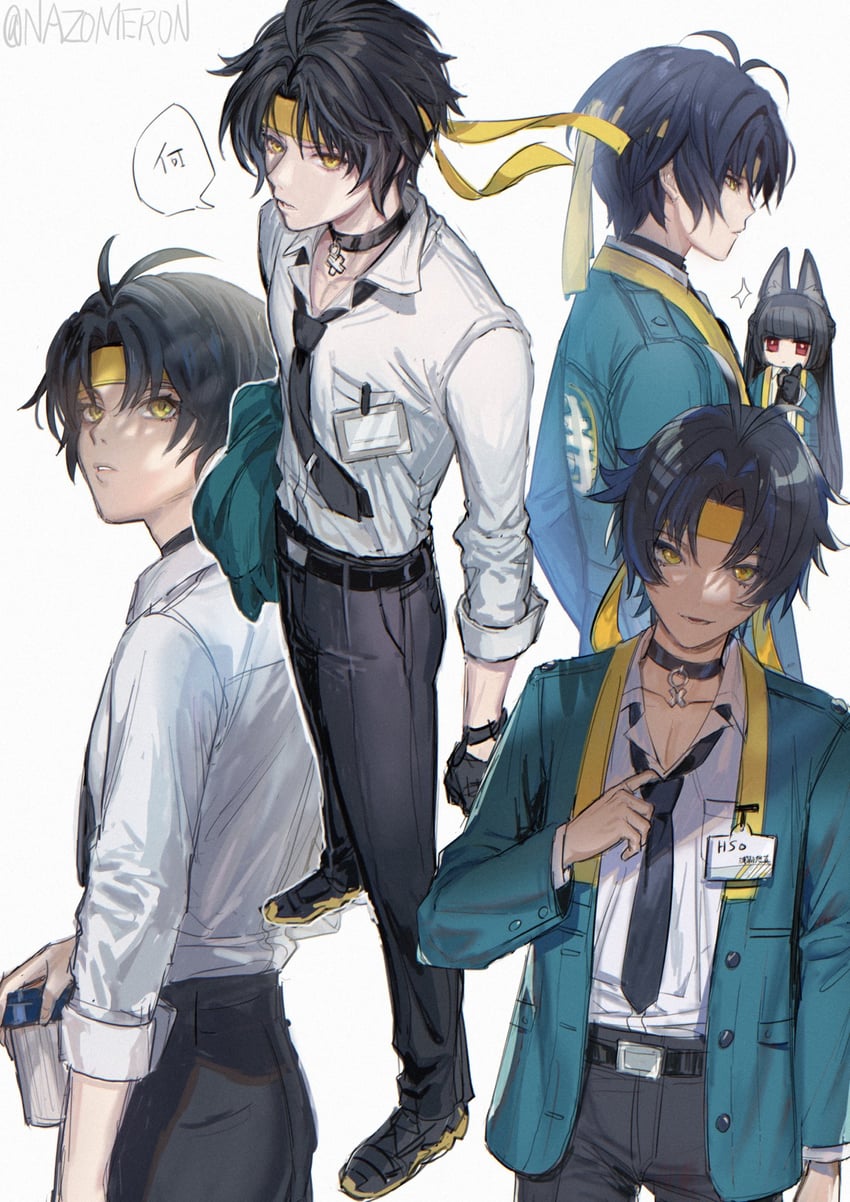 hoshimi miyabi and asaba harumasa (zenless zone zero) drawn by nazomeron
