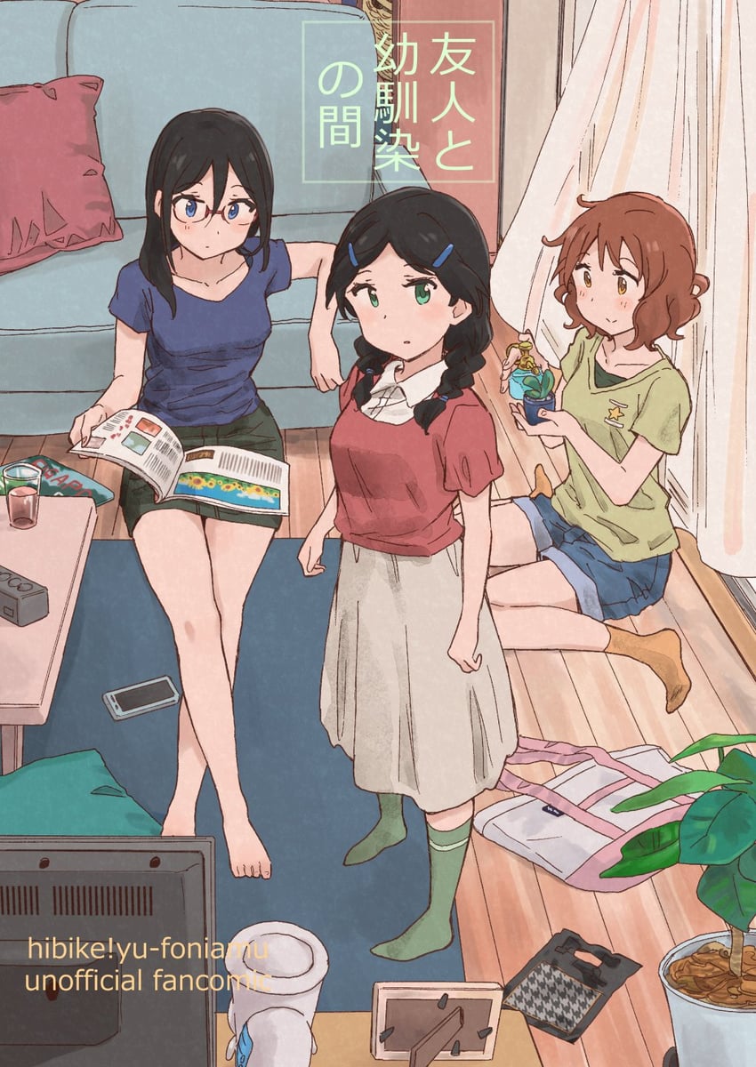 oumae kumiko, tanaka asuka, and saitou aoi (hibike! euphonium) drawn by amano_shin