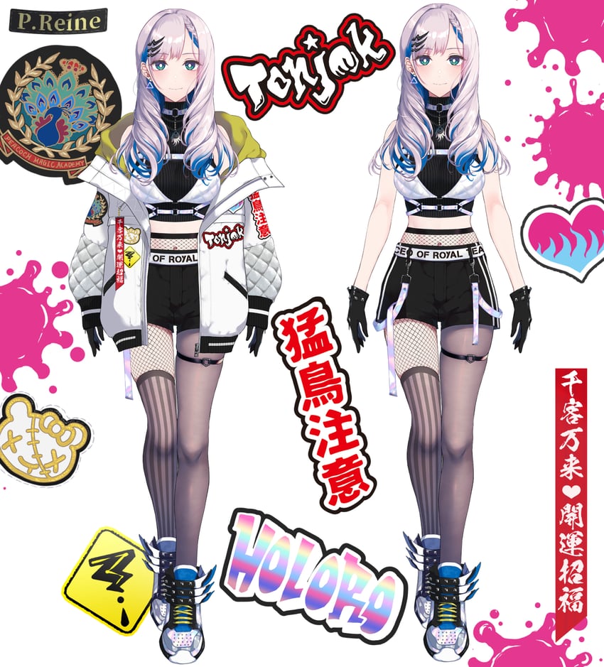 pavolia reine and udin (hololive and 1 more) drawn by pochi_(pochi-goya)