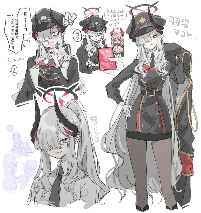 ibuki, iroha, satsuki, and makoto (blue archive) drawn by mi_398