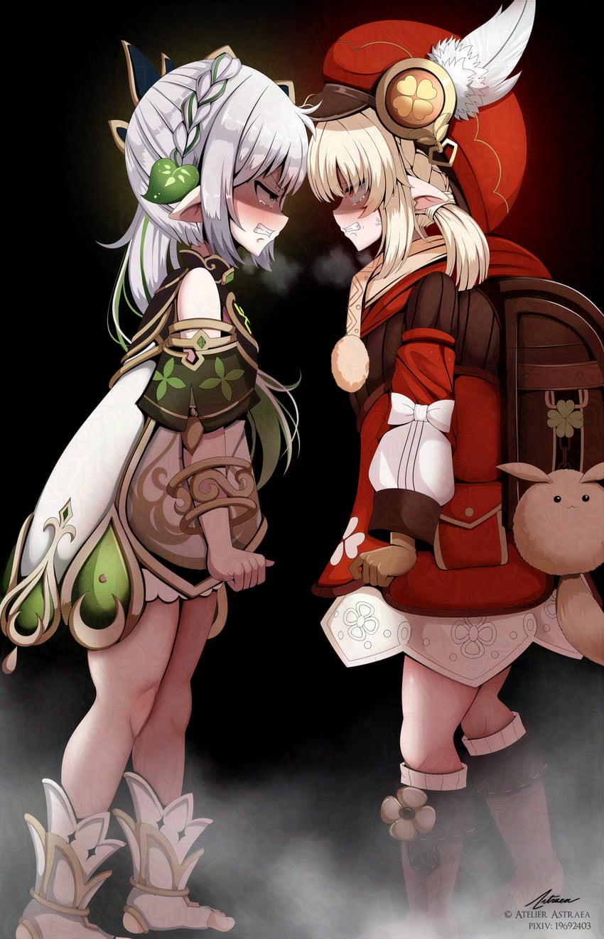 nahida and klee (genshin impact) drawn by astraea_(atelierastraea)