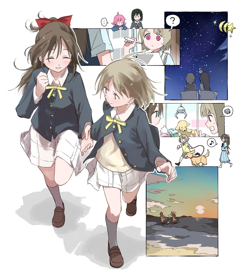 osaka shizuku, tennoji rina, nakasu kasumi, mifune shioriko, and ophelia (love live! and 1 more) drawn by haruruhaharur
