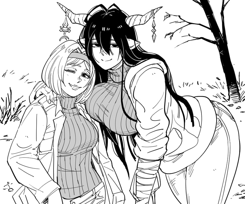 djeeta and danua (granblue fantasy) drawn by bb_(baalbuddy)