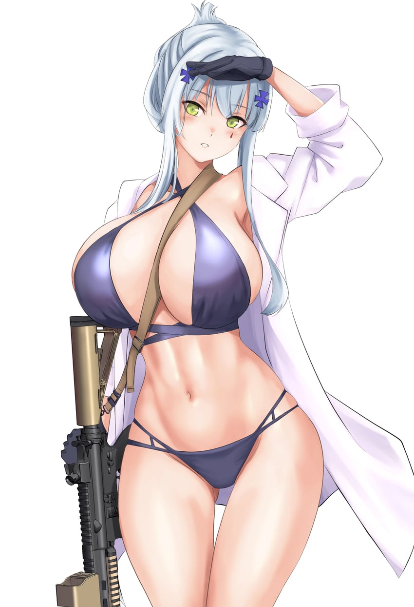 hk416 and clukay (girls' frontline and 1 more) drawn by cyka
