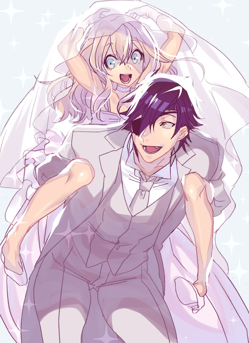 midare toushirou and shokudaikiri mitsutada (touken ranbu) drawn by zashima