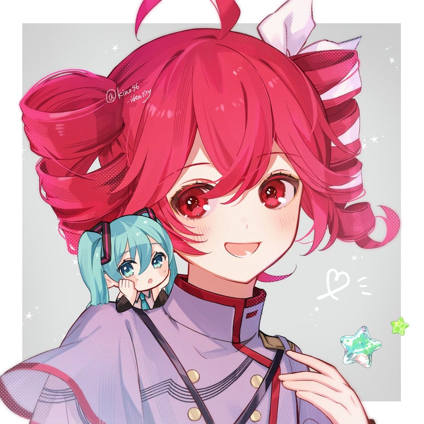 hatsune miku and kasane teto (vocaloid and 2 more) drawn by kino56_identity