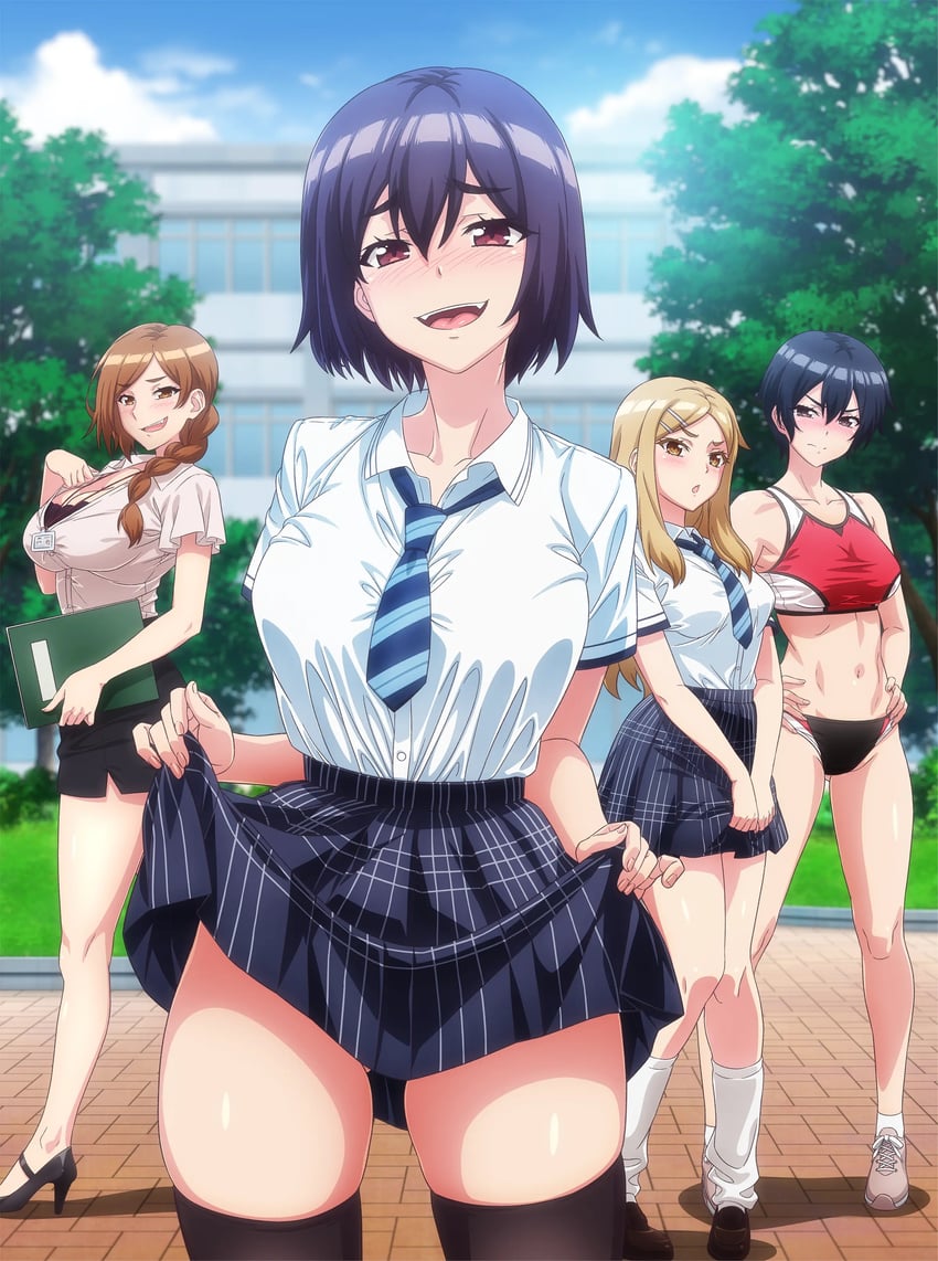 himeno akari, shiina kaede, kurumizawa yue, and kokonoe aki (modaete yo adam-kun) drawn by toyo_(toyozine2009)