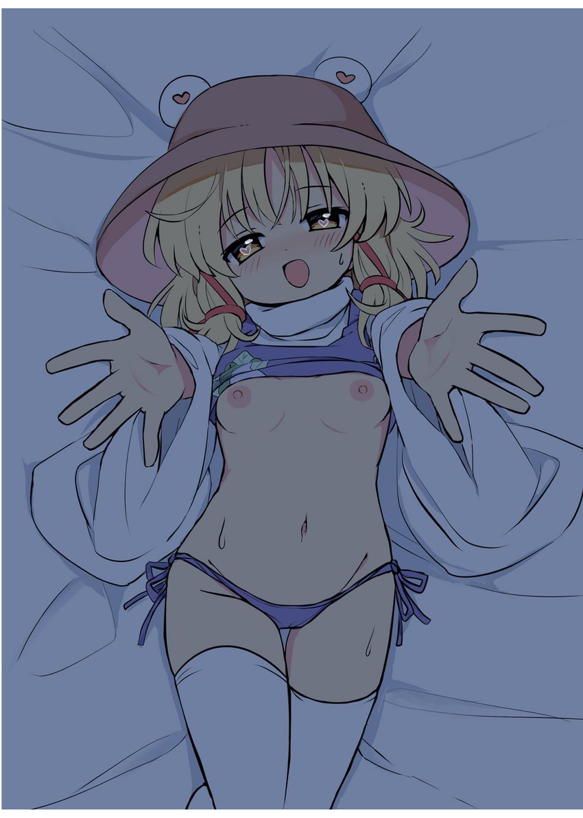 moriya suwako and pyonta (touhou) drawn by ramudia_(lamyun)