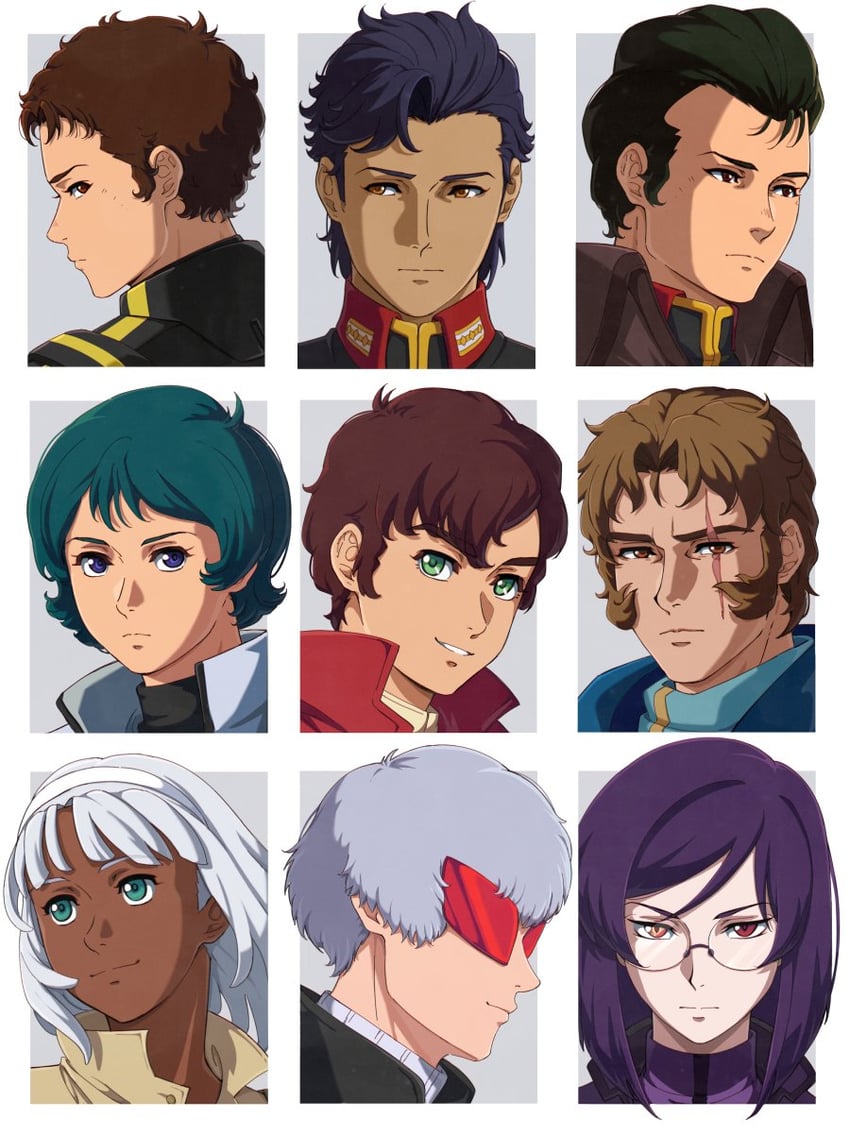 tieria erde, kamille bidan, judau ashta, loran cehack, hathaway noa, and 4 more (gundam and 7 more) drawn by enelous