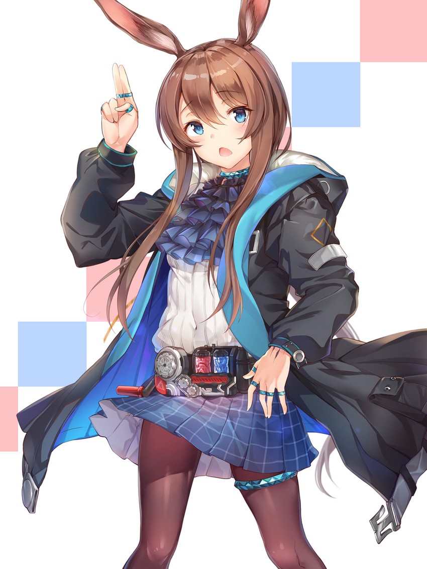 amiya and kamen rider build (arknights and 2 more) drawn by taro_(ultrataro)