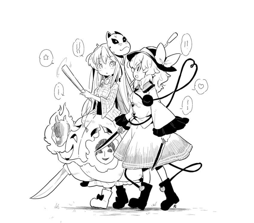 komeiji koishi and hata no kokoro (touhou) drawn by tanasuke