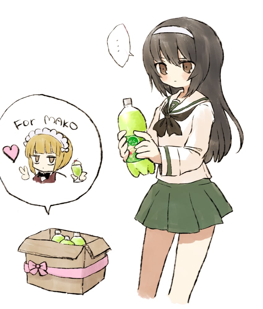 reizei mako and cutlass (girls und panzer) drawn by ri_(qrcode)