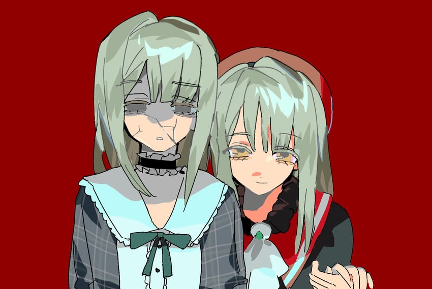 wakaba mutsumi and mortis (bang dream! and 1 more) drawn by wei_er_shi_xiao_ban_deng