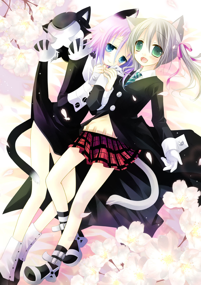 maka albarn, crona, and ragnarok (soul eater) drawn by sakurazawa_izumi