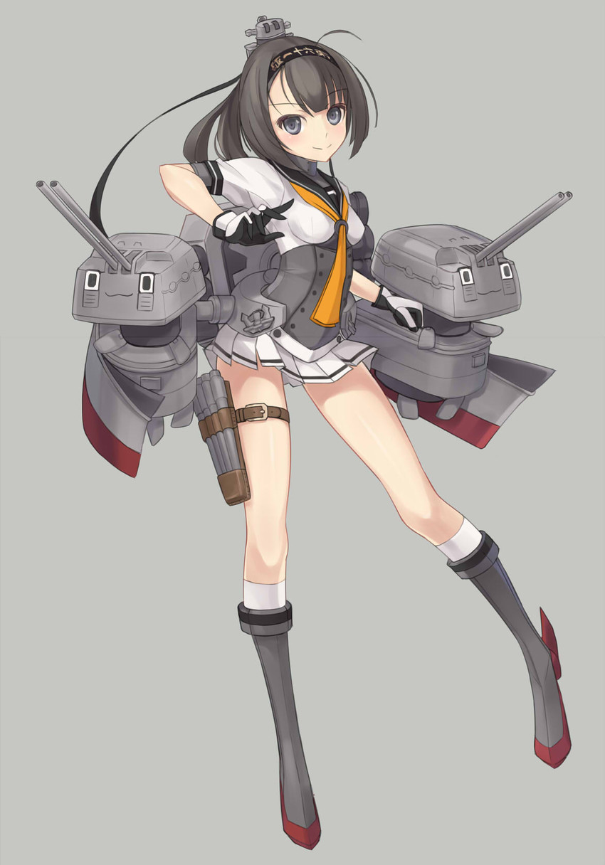 akizuki and chou-10cm-hou-chan (kantai collection) drawn by +7_(vin)
